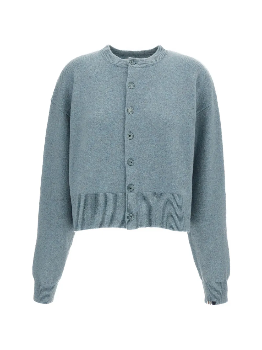 extreme cashmere crew-neck button-up cardigan - Blau