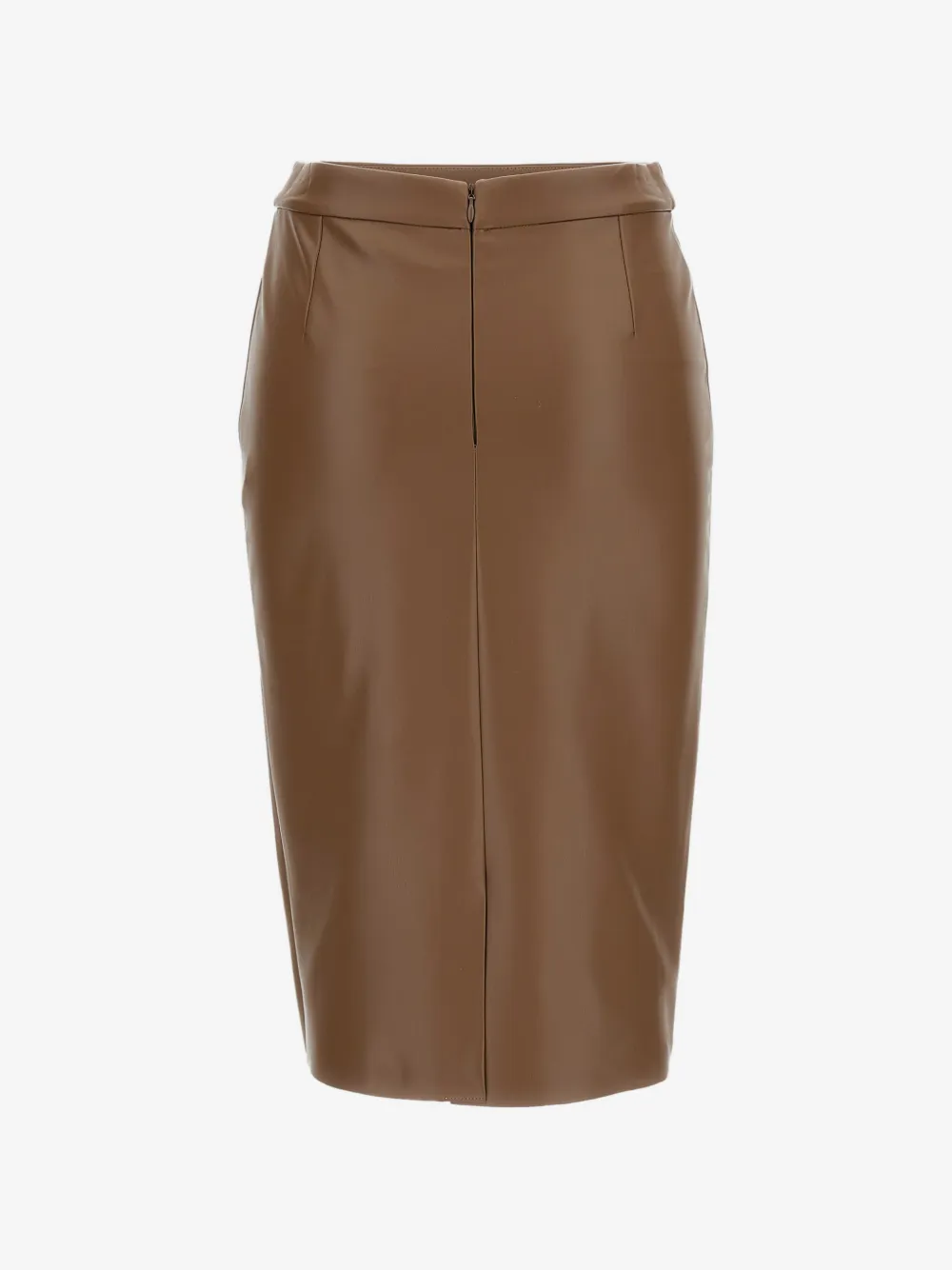 Irie' high-waisted midi pencil skirt | Brown | Image 1