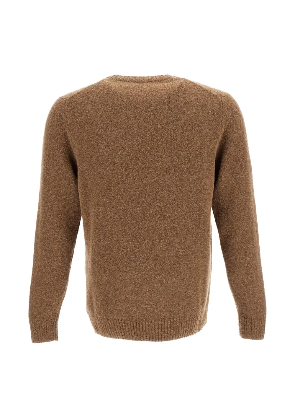 Zanone Bouclé trui met ronde hals Bruin