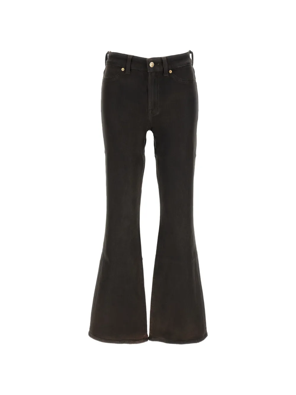 7 For All Mankind button-fastening flared-leg jeans - Marrone