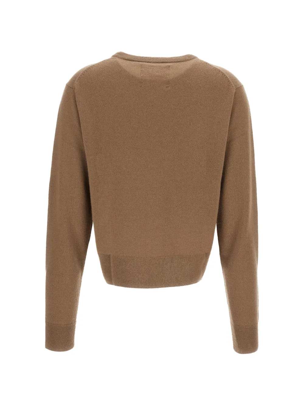 extreme cashmere Trui met ronde hals en geribbelde afwerking Bruin