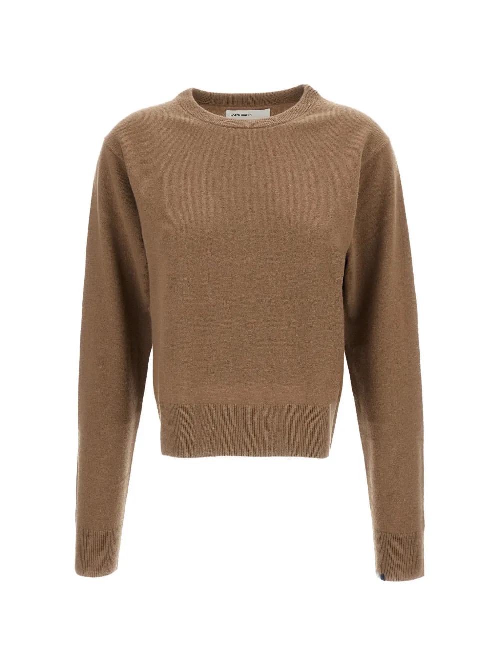 extreme cashmere crew-neck ribbed-trim sweater - Braun