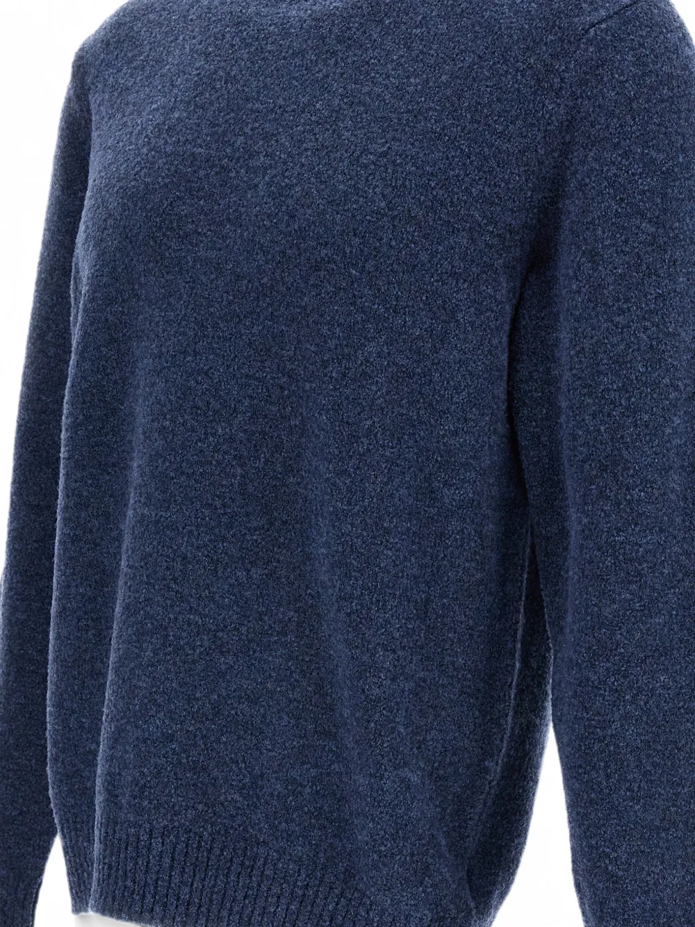 Zanone Bouclé trui met ronde hals Blauw