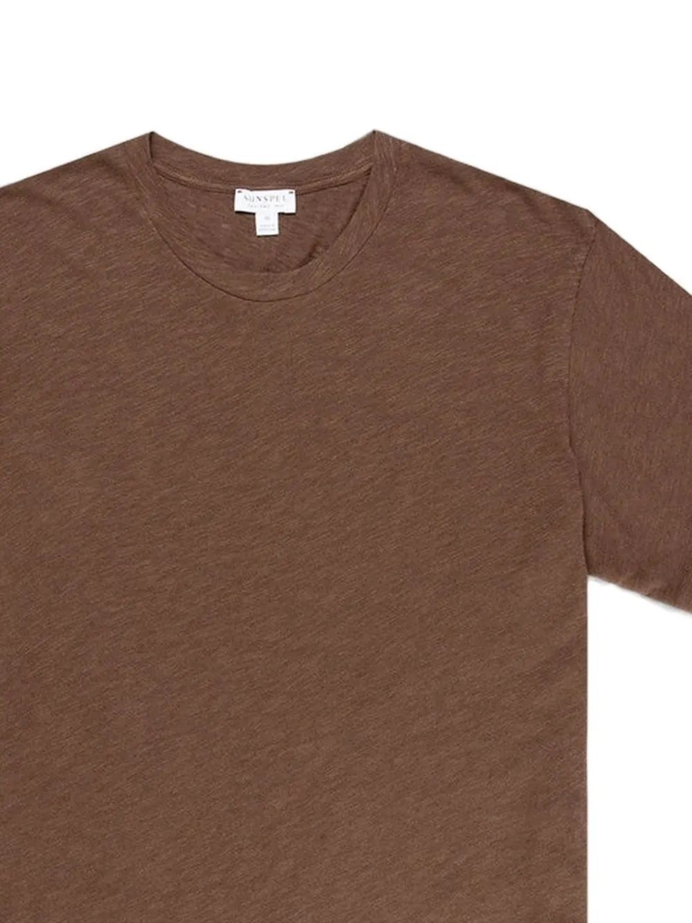 Sunspel T-shirt met ronde hals Bruin