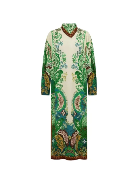 ALEMAIS Florence botanical-print jacquard midi dress