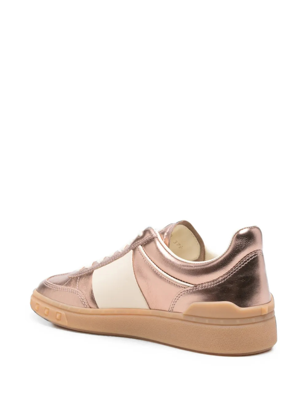 Valentino Garavani metallic leather sneakers Roze