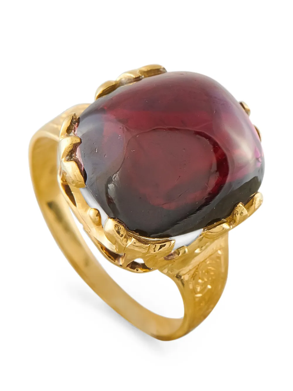 Pre-owned Lb Exclusive Garnet Ring In Gold