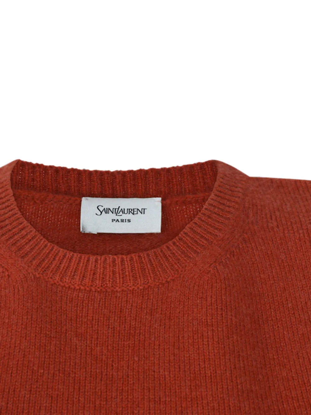 Saint Laurent Kasjmier trui met ronde hals Oranje