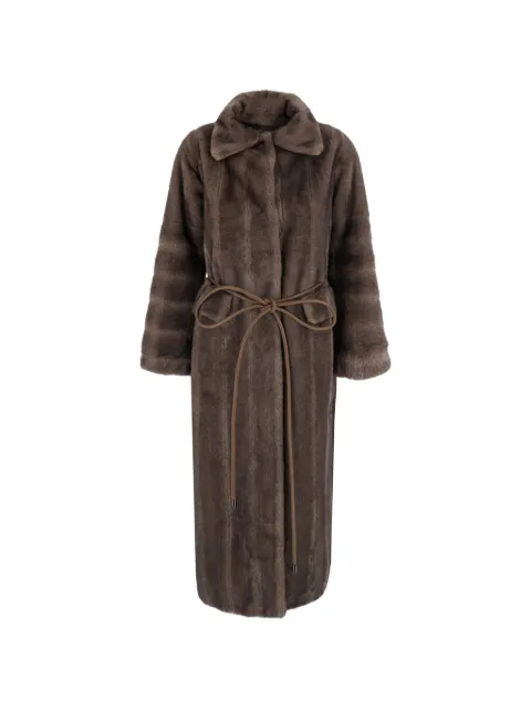 VALENTINI 1972 belted faux-fur coat