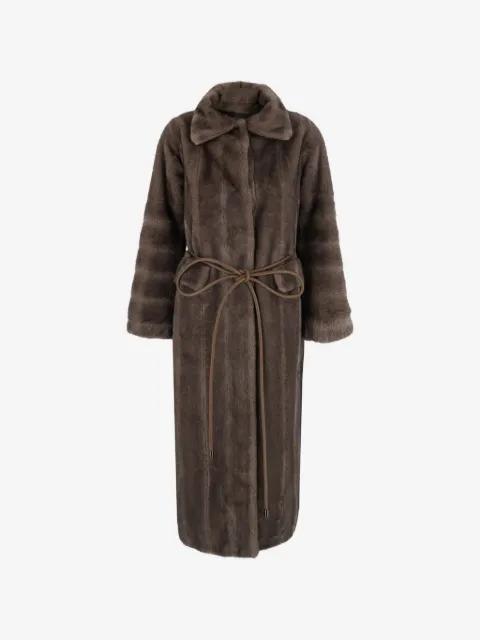 VALENTINI 1972 belted faux-fur coat