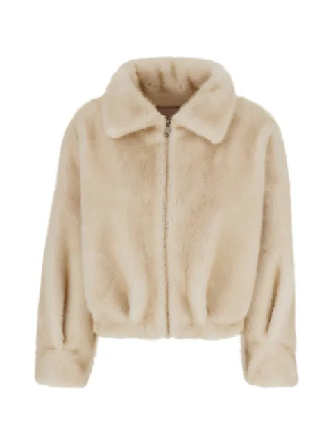 VALENTINI 1972 faux-fur zip-up jacket