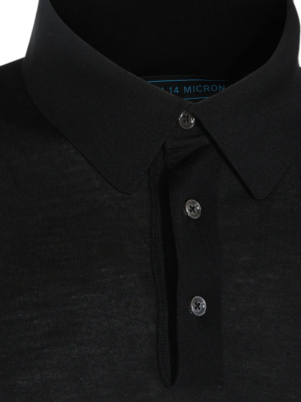 Kiton Poloshirt met lange mouwen en knopen Zwart