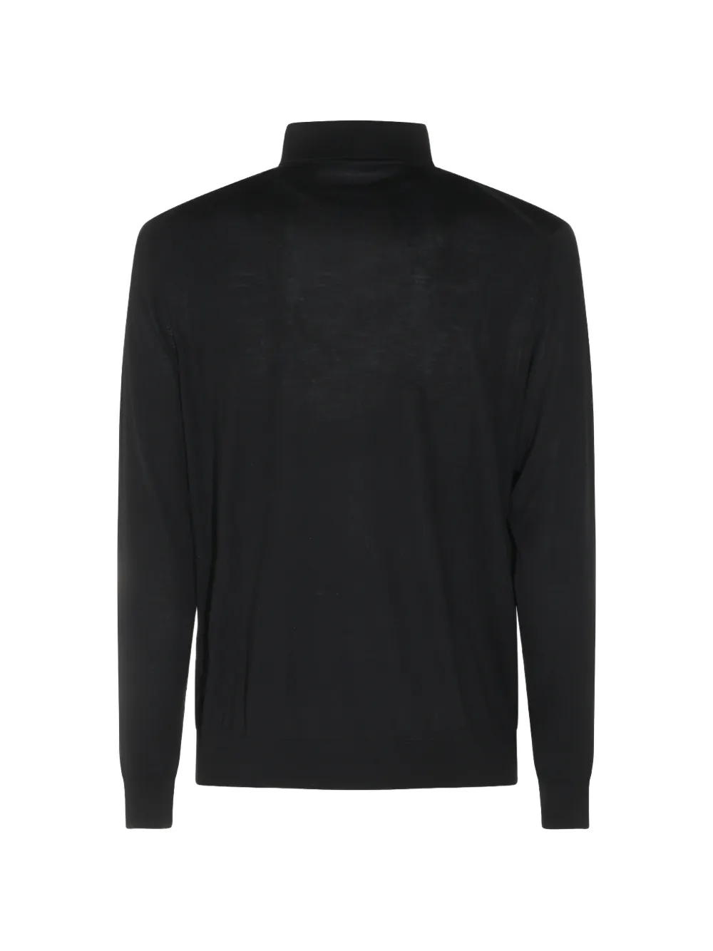 Kiton Poloshirt met lange mouwen en knopen Zwart