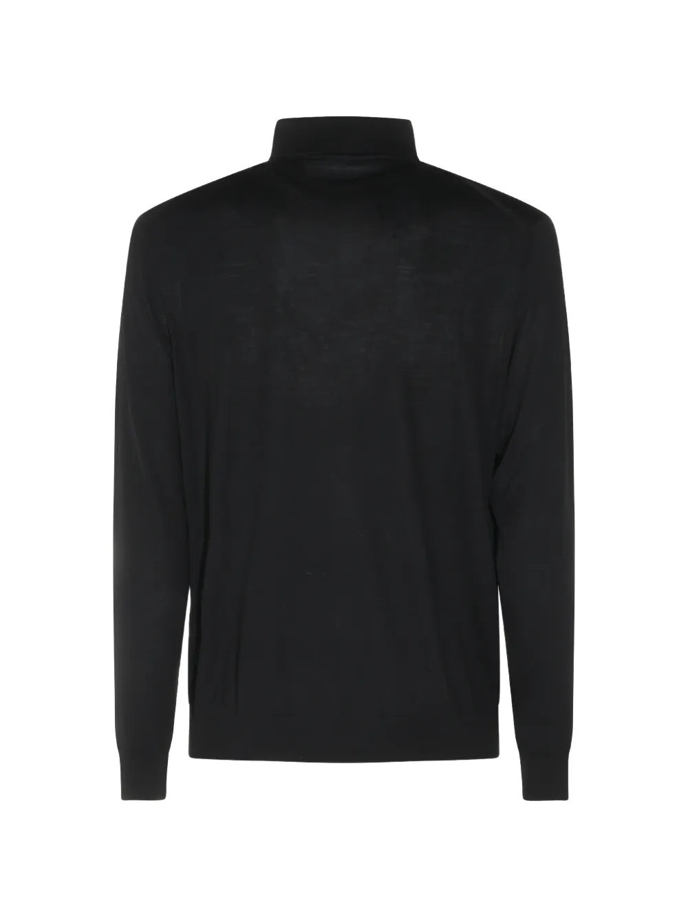 Kiton Poloshirt met lange mouwen en knopen Zwart