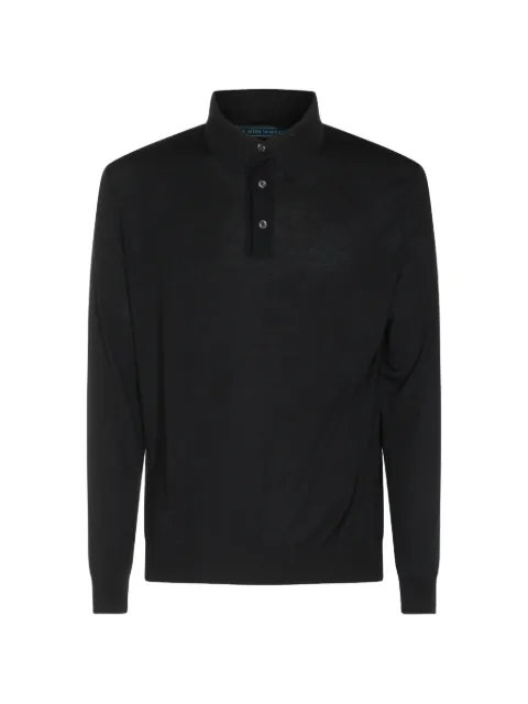 Kiton long-sleeve button-down polo shirt