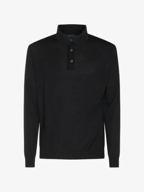 Kiton long-sleeve button-down polo shirt