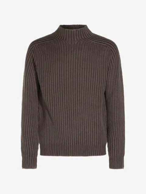 04651 / A TRIP IN A BAG ribbed-knit mock-neck sweater