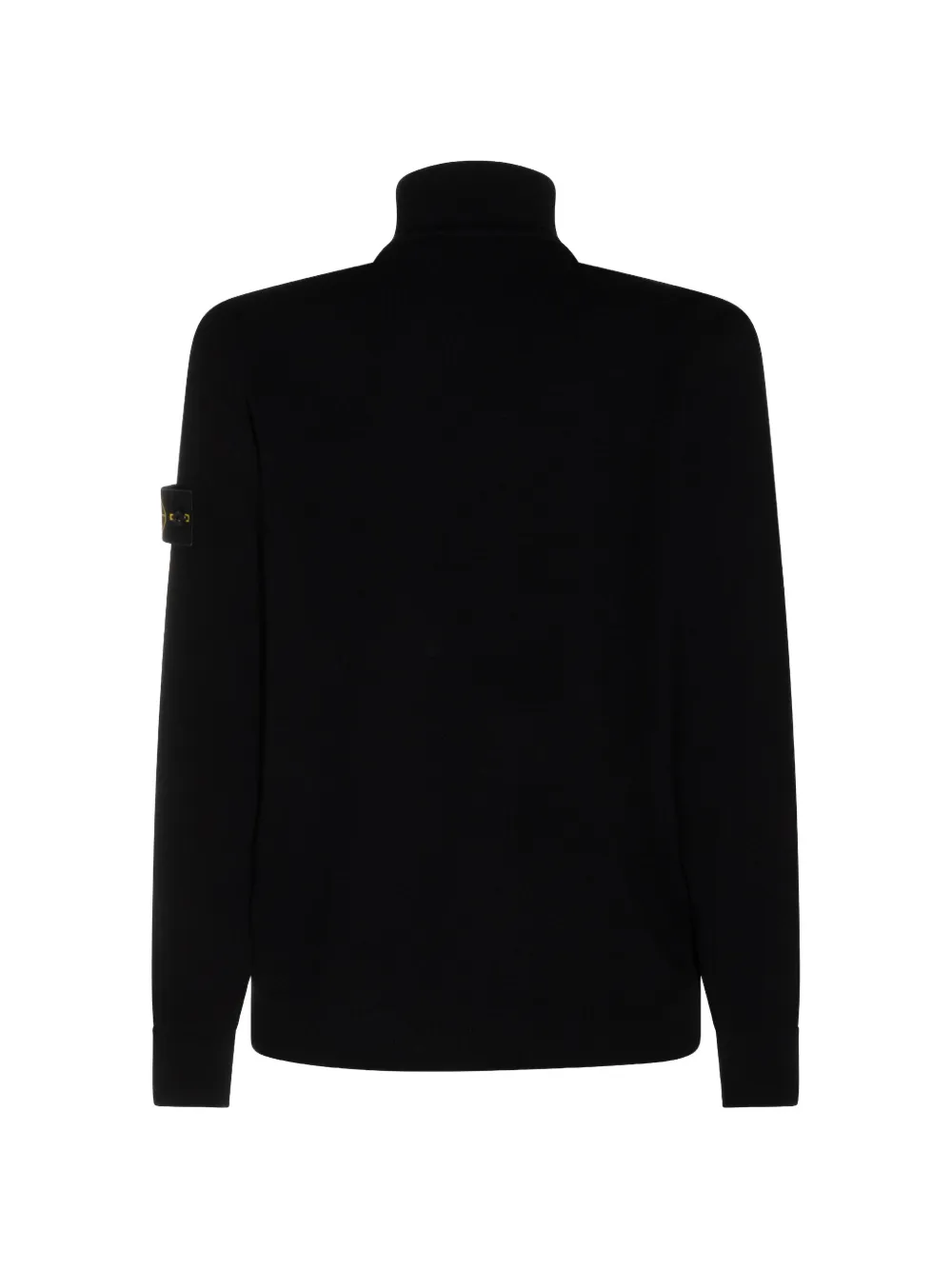 Stone Island Vest met logopatch en rits Zwart