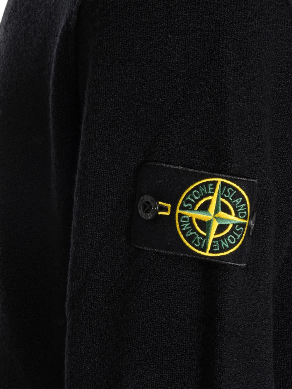 Stone Island Vest met logopatch en rits Zwart