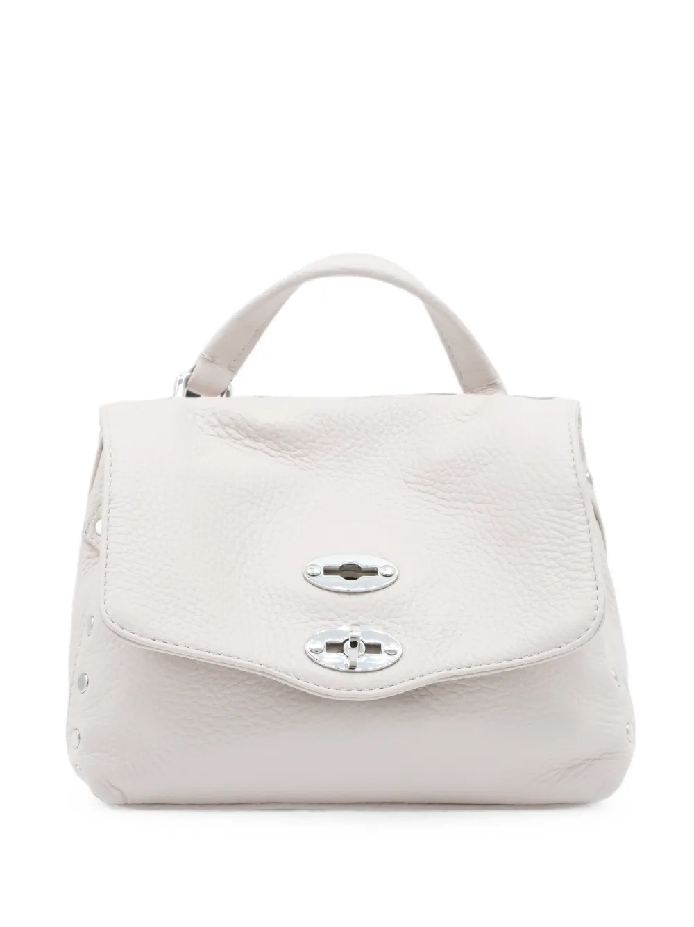 Zanellato stud-embellished leather tote bag - White