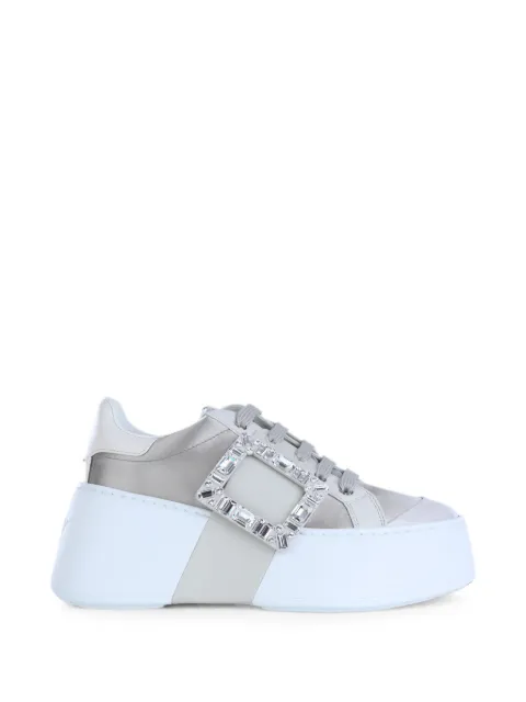 Roger Vivier Viv' Skate crystal-buckle platform sneakers