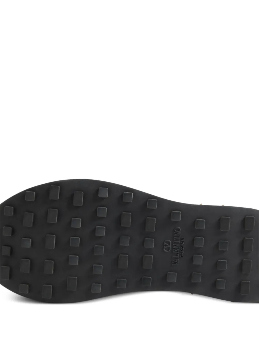 Valentino Garavani Stud Up sneakers in split leather and nylon with butterfly embroidery Paars