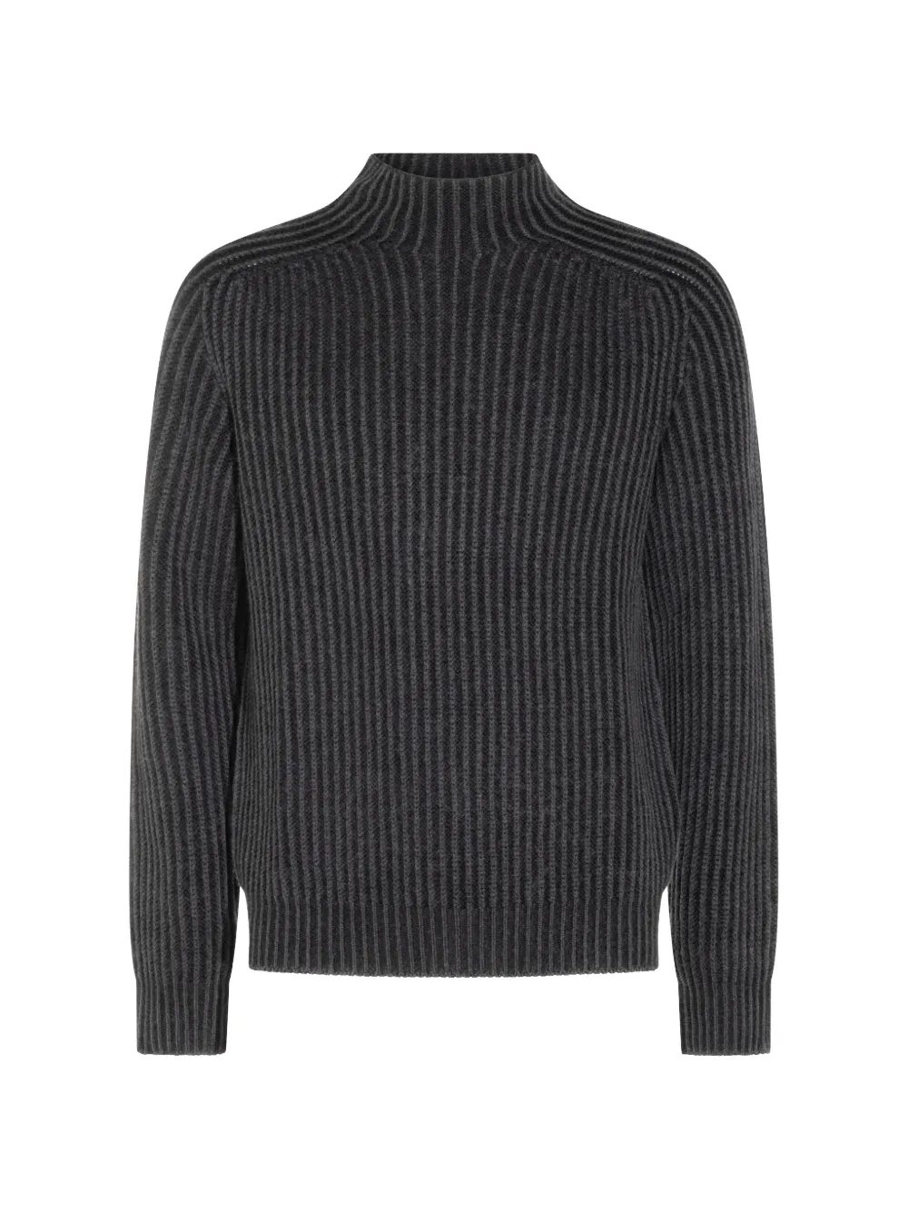 04651 / A TRIP IN A BAG ribbed-knit mock-neck sweater - Nero