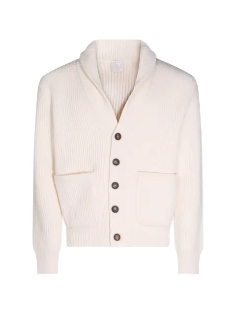 Eleventy ribbed-knit shawl-collar cardigan