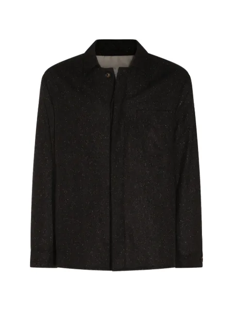 Eleventy herringbone-pattern shirt jacket