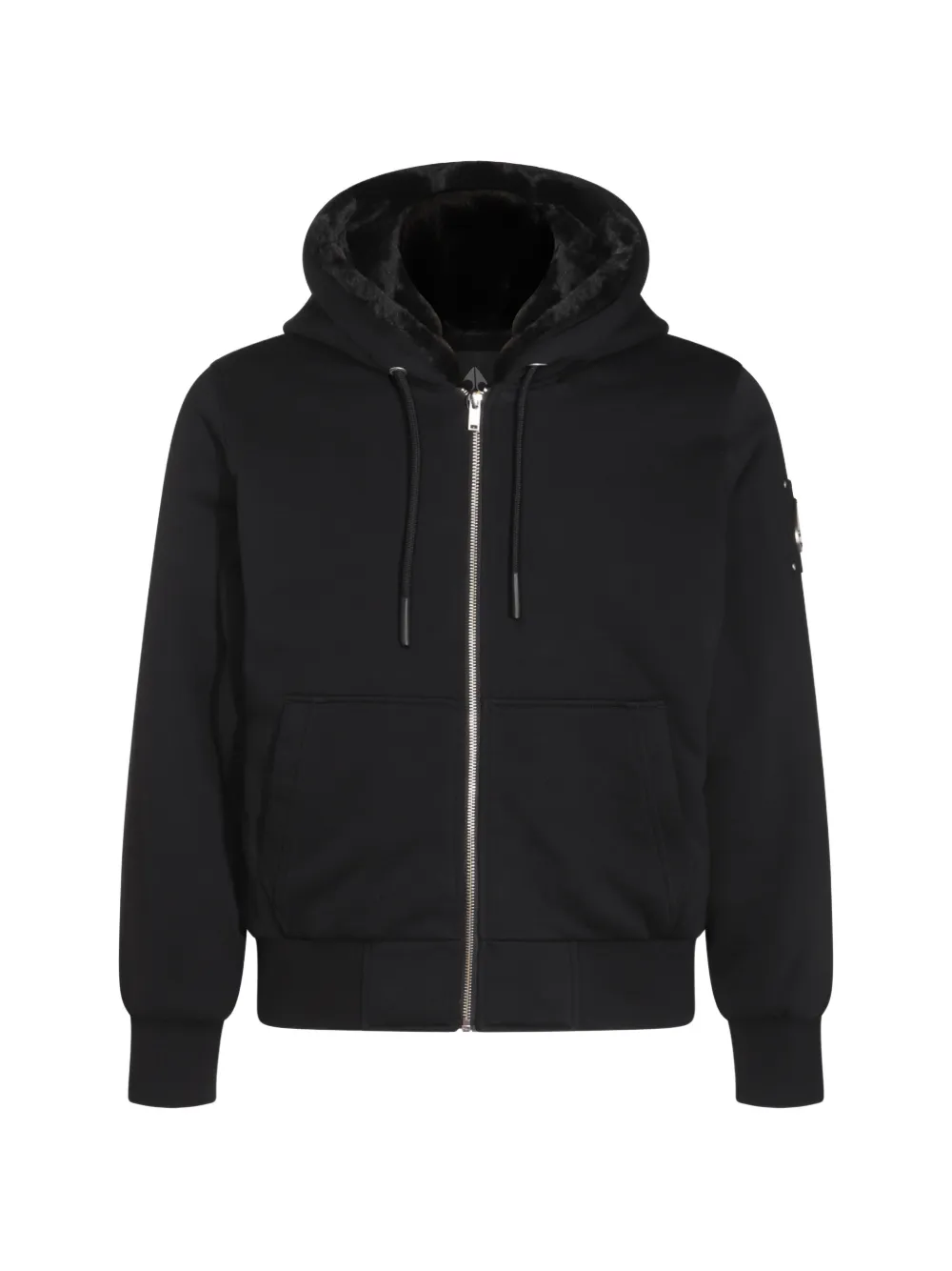 Moose Knuckles Bunny logo-plaque zip-up hoodie - Schwarz