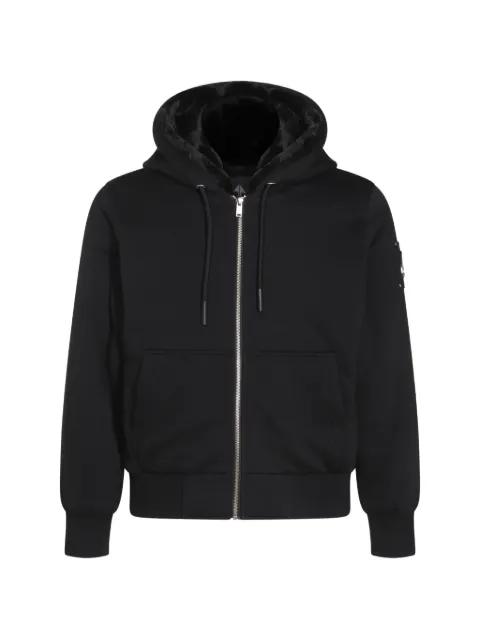 Moose Knuckles Bunny logo-plaque zip-up hoodie