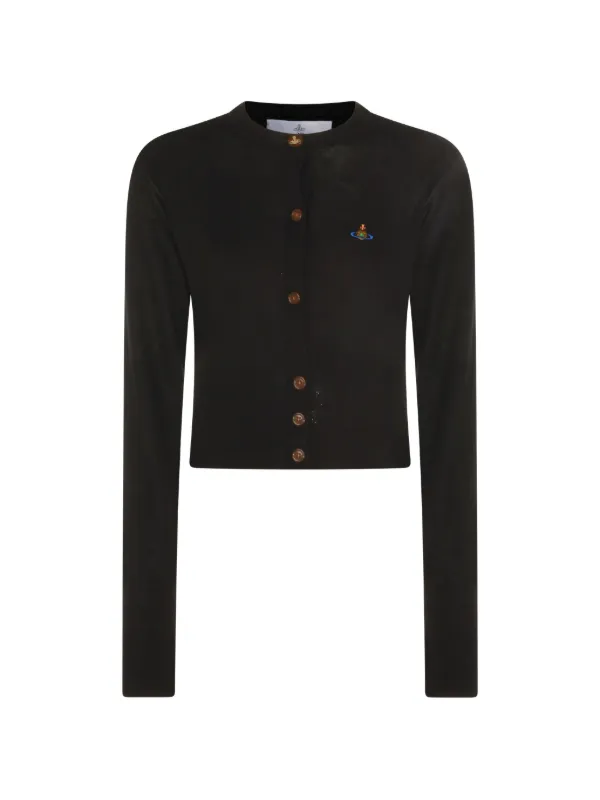 Vivienne Westwood Orb-embroidered Cardigan in Black