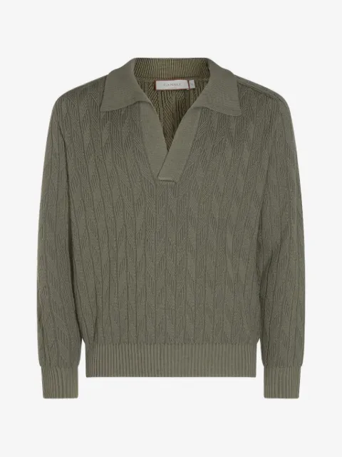 Canali ケーブルニットセーター