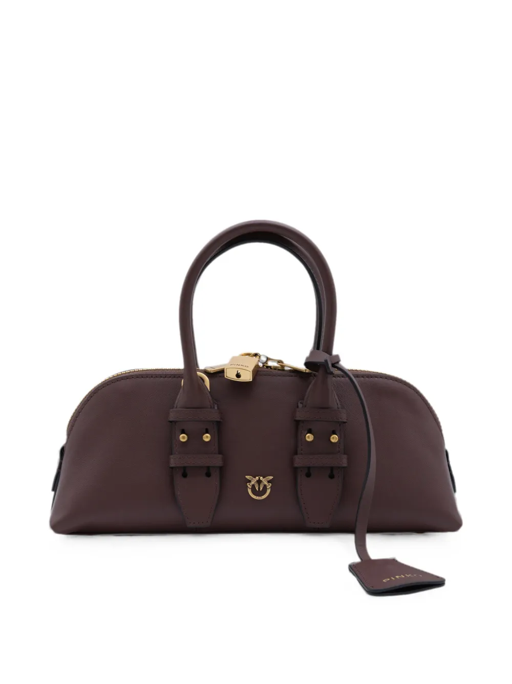 PINKO small Escape leather shoulder bag - Marrone