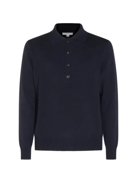 Malo long-sleeve polo-collar sweater