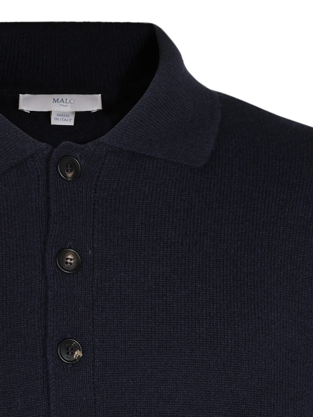 Malo Trui met polokraag en lange mouwen Blauw