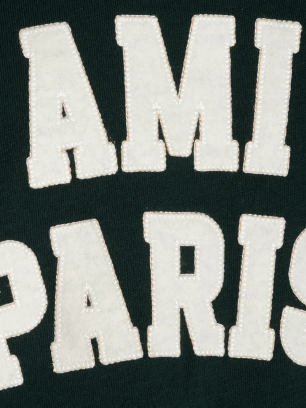 AMI Paris T-shirt met logo-applicatie Groen