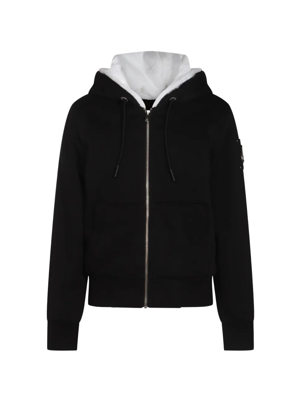 Moose Knuckles Bunny logo-patch drawstring hoodie - Schwarz