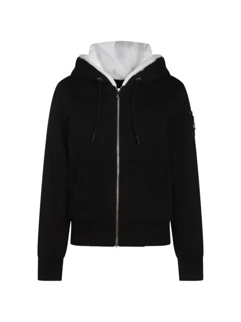 Moose Knuckles Bunny logo-patch drawstring hoodie