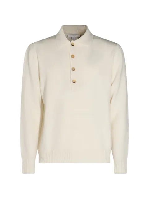 Malo Langärmeliger Kaschmirpullover mit Poloshirtkragen