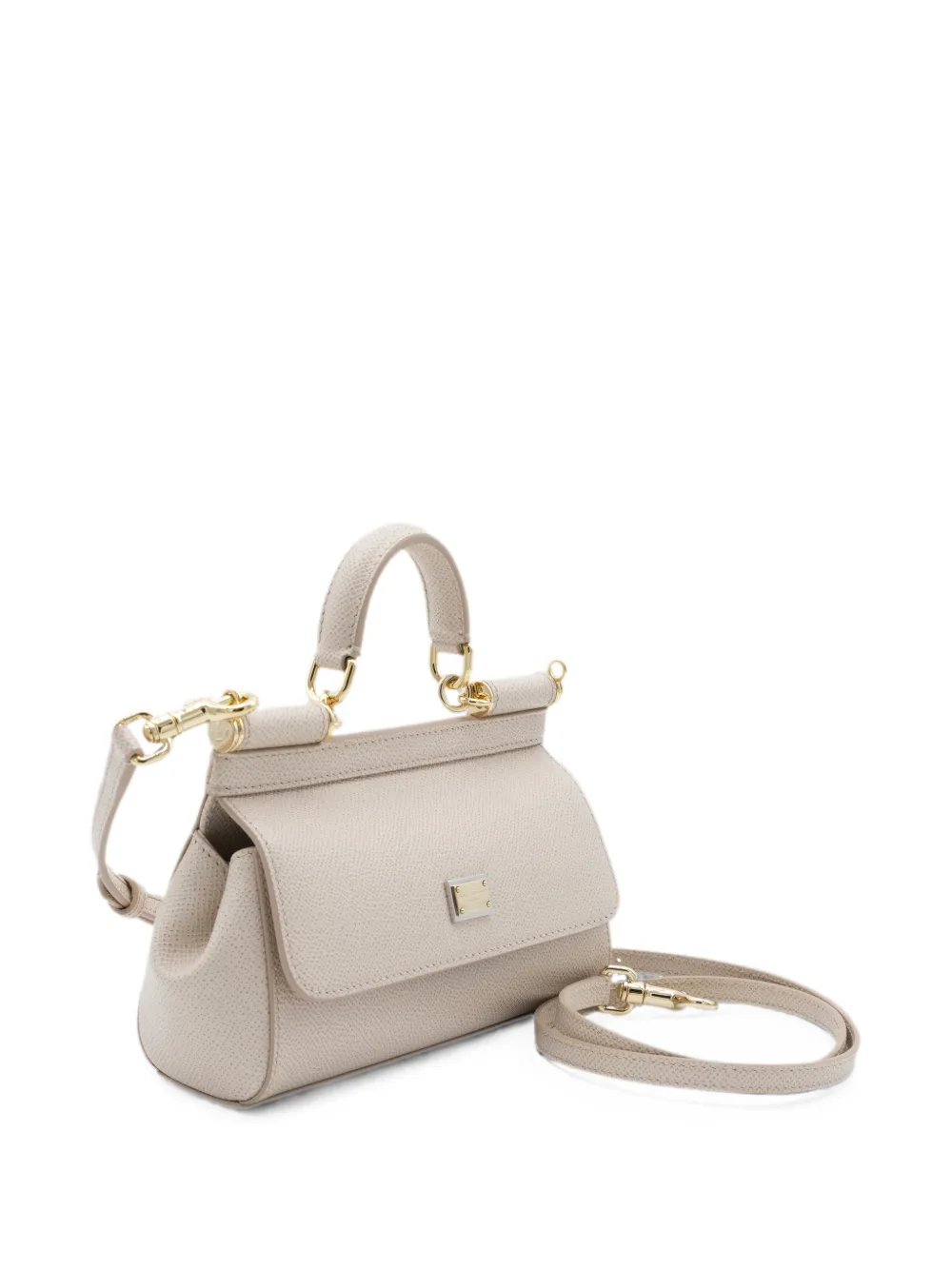Dolce & Gabbana Sicily mini-handtas van dauphine kalfsleer Roze