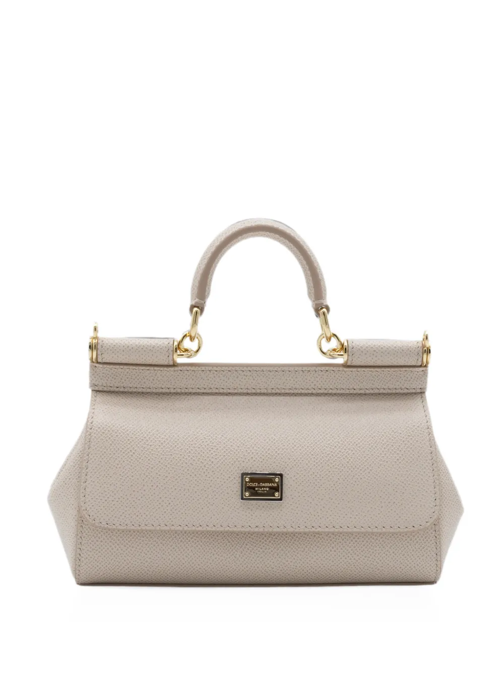 Dolce & Gabbana mini Sicily handbag in dauphine calfskin - Rosa