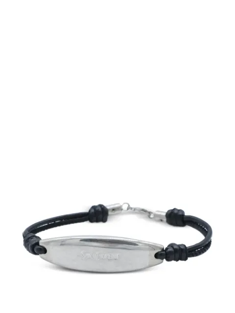 Saint Laurent cord bracelet in leather and metal