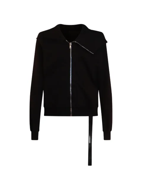 Rick Owens DRKSHDW sudadera con cremallera asimétrica