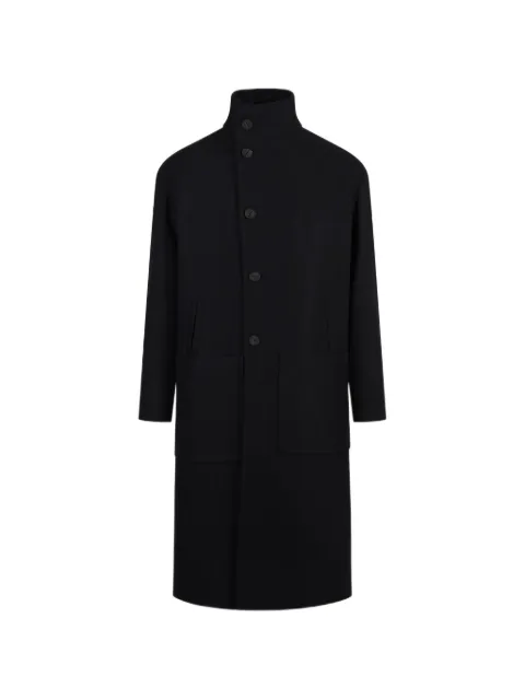Hevo high-neck single-breasted coat