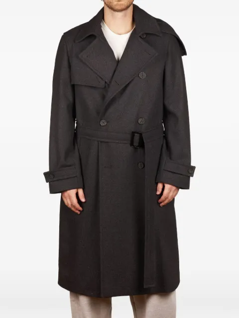 Hevo belted double-breasted trench coat