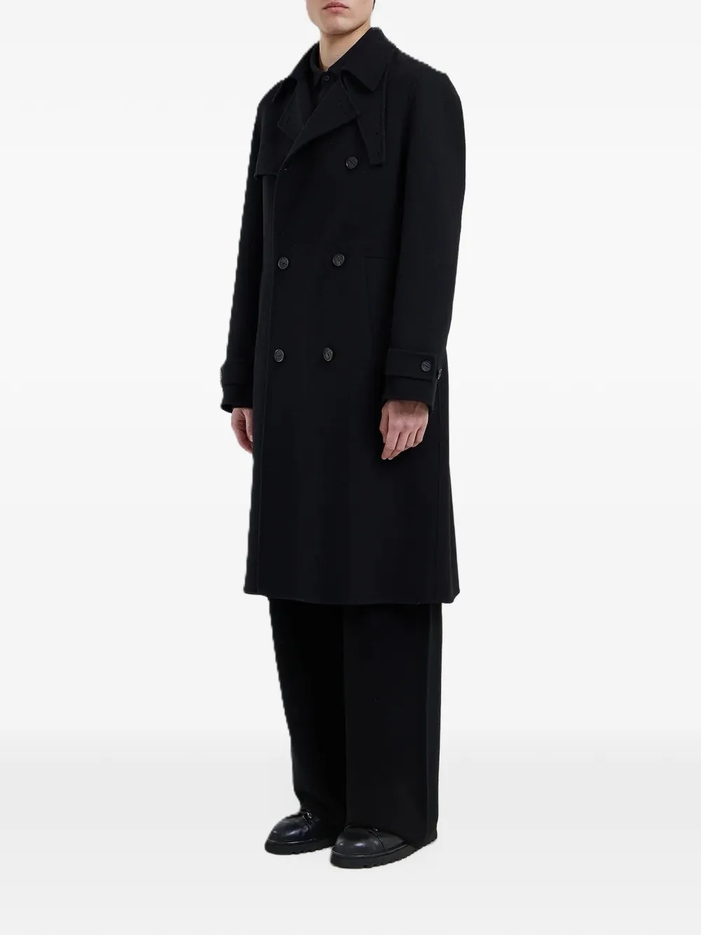 Hevo double-breasted belted coat Blauw