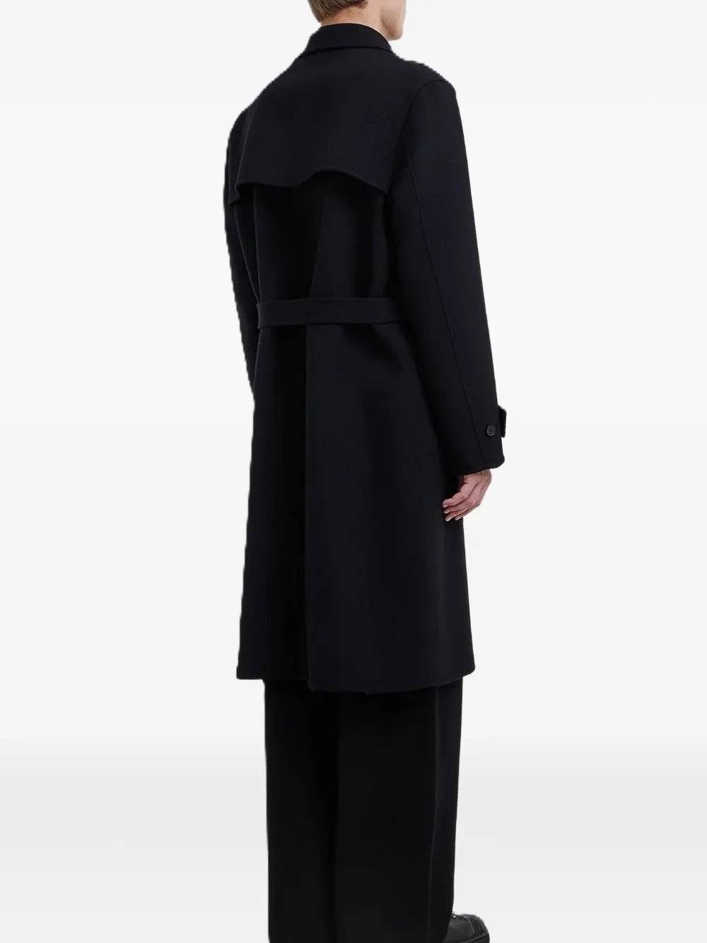 Hevo double-breasted belted coat Blauw
