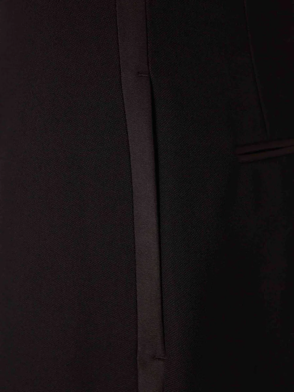 TOM FORD Satin-trim Wool Trousers in Black, view 4