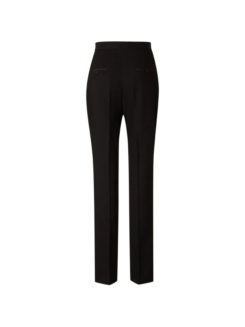 TOM FORD Satin-trim Wool Trousers in Black, view 2